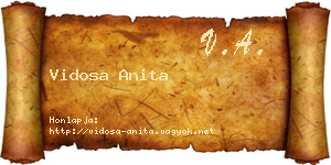 Vidosa Anita névjegykártya